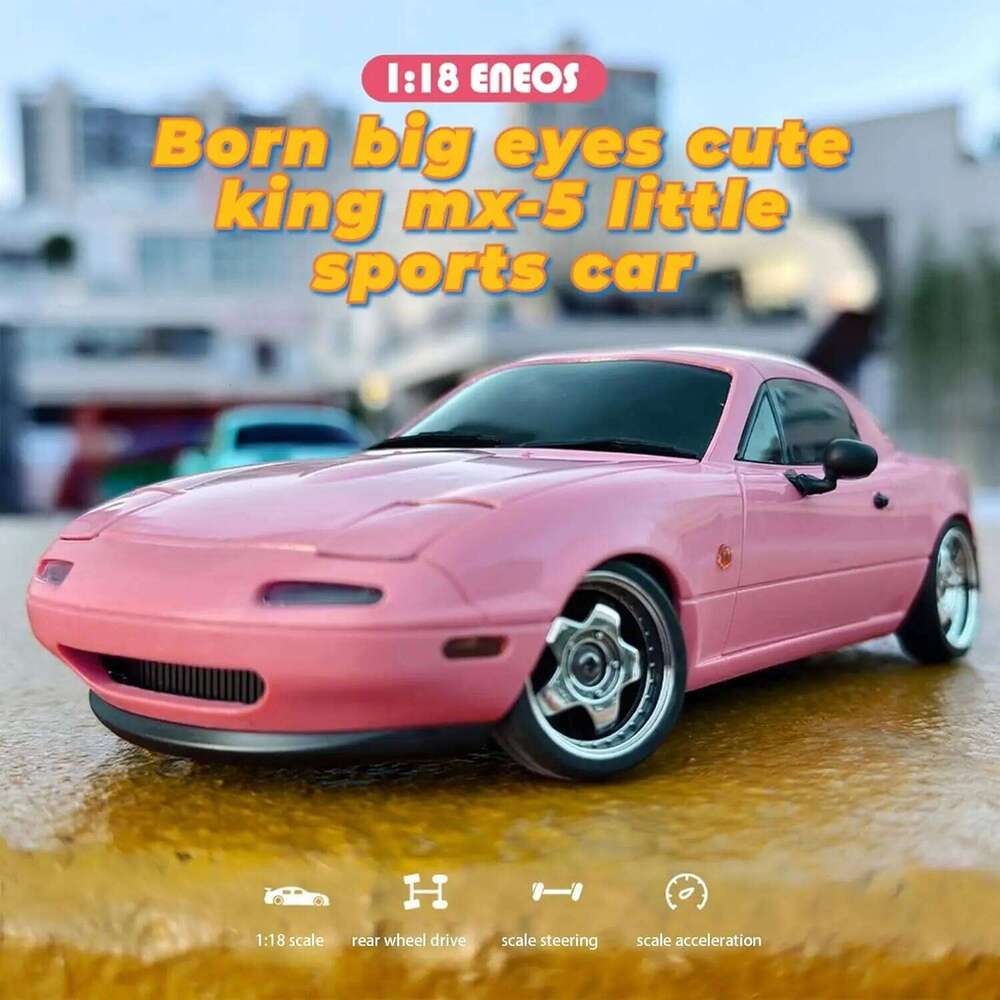 LDRC 1/18 Drift Car LD1804 Mazda MX5 2.4GHz with ESP Gyro LED Lights Full Scale RC Racing Cars For Kids Toy Gift Z260304
