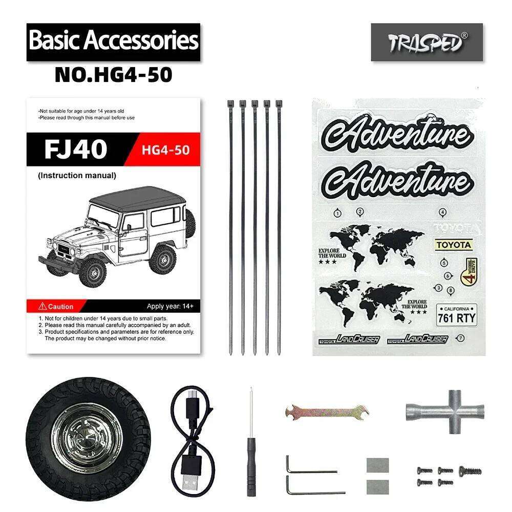 1/16 HG4-50 Toyota FJ40 Remote Control Off-Road Vehicle Basic and Pro Versions Lighting Sound Effect Simulation Model Toy Car Z260304