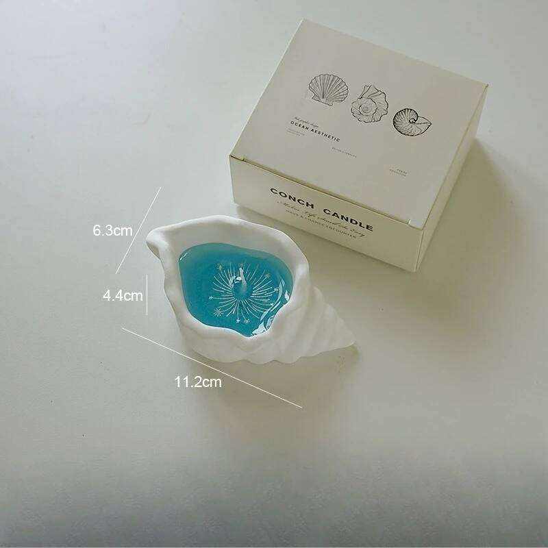 Sea Aromatherapy Candle Valentine's Day Handmade Ornaments Shell Shape Wax Fragrance Gift Night Atmosphere Supplies W260304 W260305
