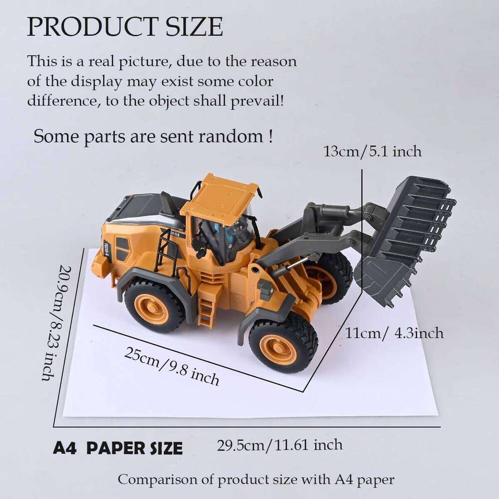 2.4G Remote Controlled Bulldozer Nine Channel Loading Vehicle Simulation Excavation Engineering Gifts for 6+ Children Z260304