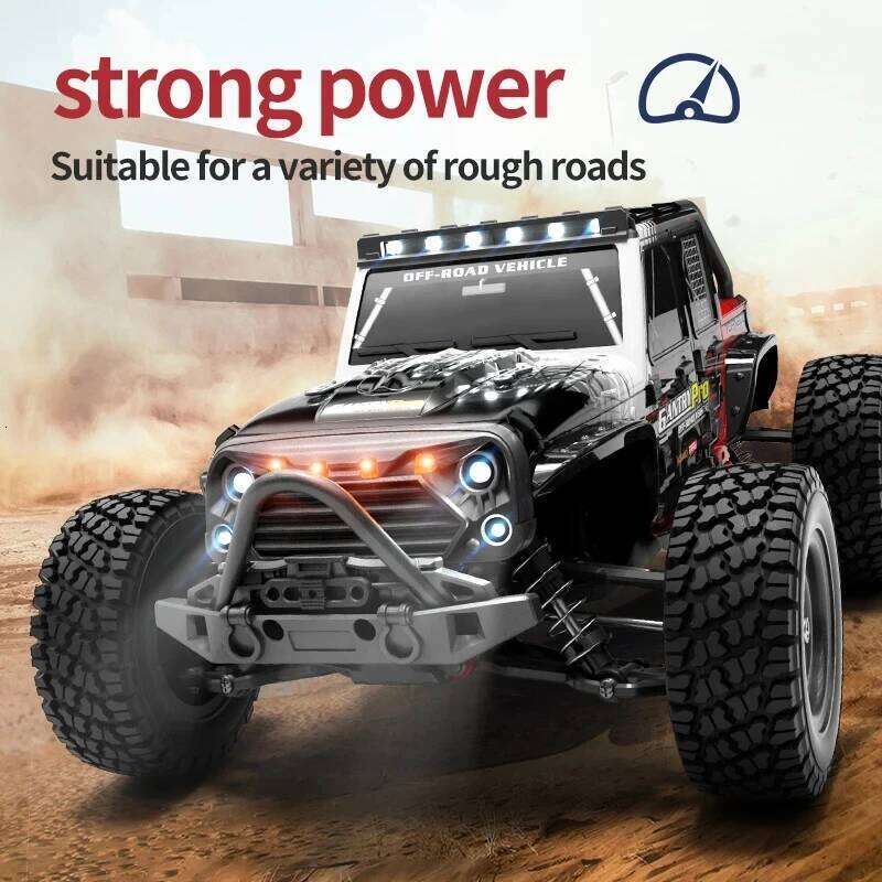 16103 PRO 1:16 4WD RC Car 70KM/H Brushless Motor 2.4G Remote Control Cars High-Speed Off-road Climbing Vehicle Wtith LED Light Z260304