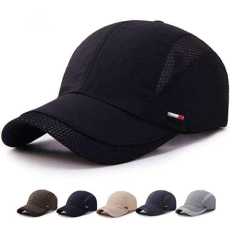 Summer Outdoor Sports Quick-Drying Mesh Baseball Yuda Men Cap Simple Solid Color Hat Y260304