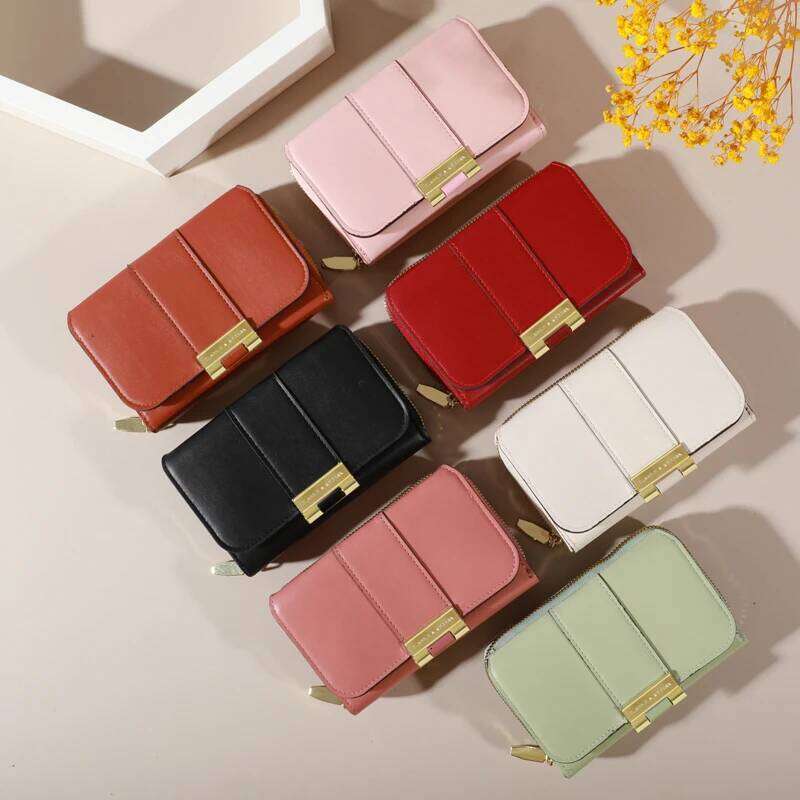 2024 New Women's Short Korean Edition Long Multi Fashionable Versatile Change Handheld Wallet Card Bag C260304