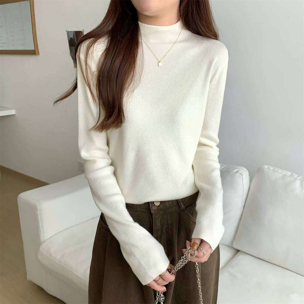 Fashion Solid Turtleneck Pullovers Women Autumn Winter 2025 Knitted Basic Primer Sweaters Soft Warm Pull Femme Jumper XJ260305