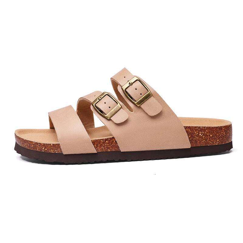 Kidmi Fashion Women Cork Summer Soft Nonslip Outdoor Beach Vacation Pool Walking Thong Cushion Sandals