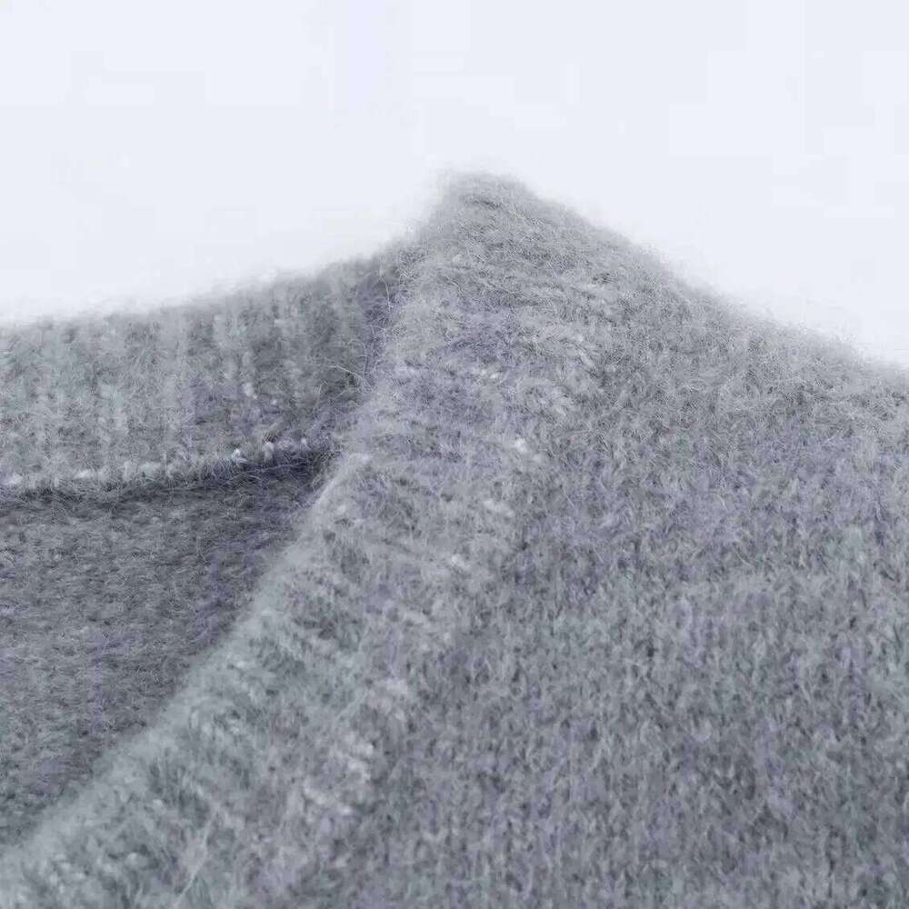 2026 Spring Autumn Women's Sweet Chic O-neck Buttons Open Sweaters Office Lady Casual Elegant Soft Knitted Gray Street Cardigans XJ260305