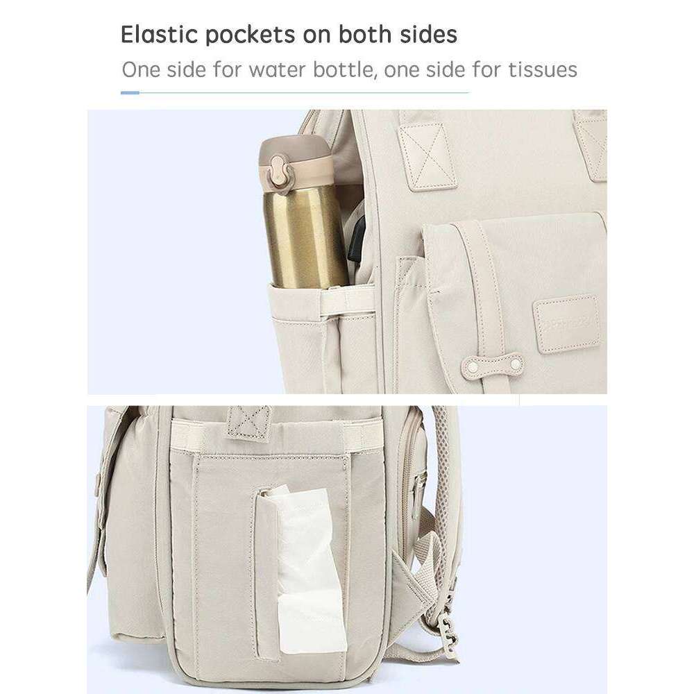 PANGDUBE Nappy with 2pcs Stroller Hooks Mummy Backpack Waterproof Outdoor Travel Mommy Maternity Bag for Baby Stuff Z260304
