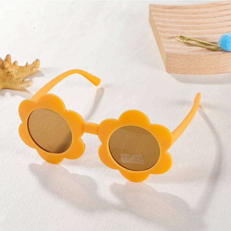 New Flower Kids Sunglasses UV400 for Boy Girls Toddler Lovely Baby Sun Glasses Round Cute Children Outdoor Eyewear Z260305