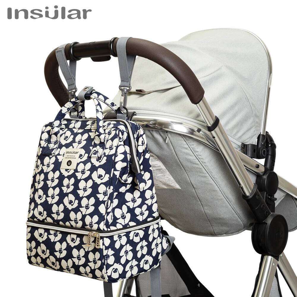 Insular Multifuntion Nappy Stroller Backpack Maternity Mummy Baby Waterproof Diaper Changing Bag Backpacks Z260304