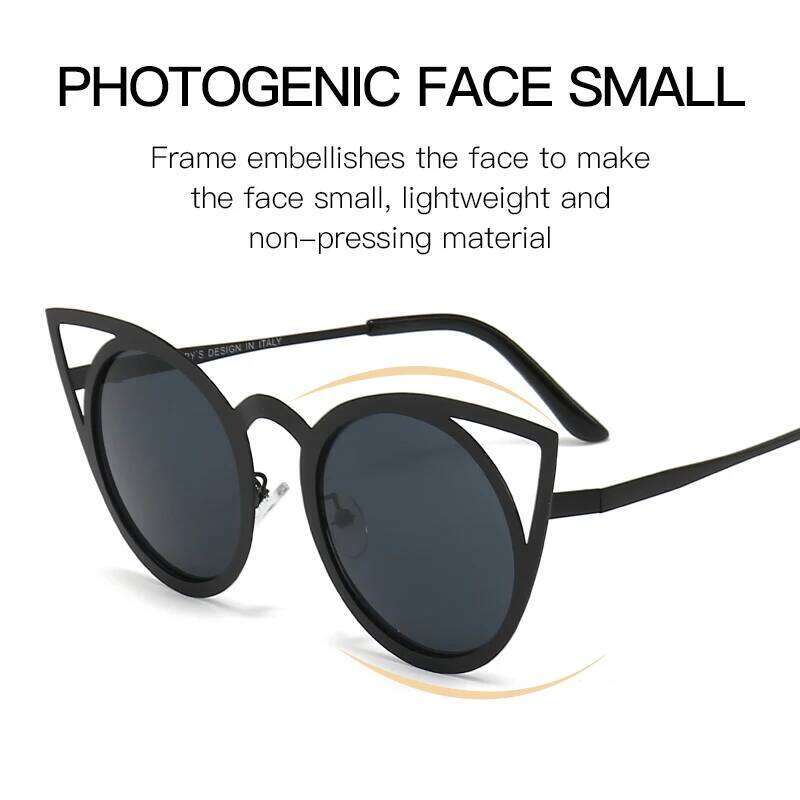 Cat Ear Fashion Retro Cute Framed Color Sunglasses, Men's and Women's Sunglasses Z260305