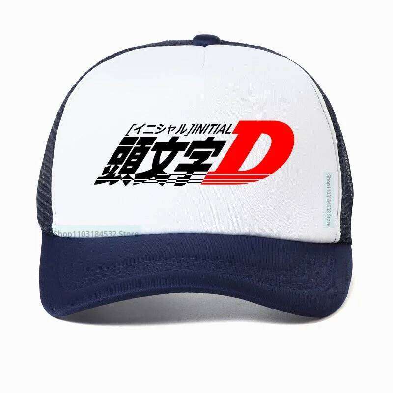 Anime Drift AE86 Initial D Baseball Cap Summer Casual Unisex R34 Skyline GTR JDM Manga Hip hop hat Adjustable Mesh Trucker hats Y260304