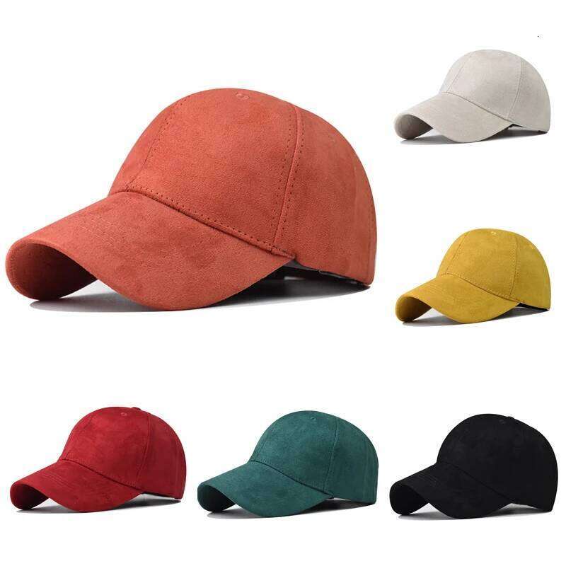 New Wholesale Suede Baseball Cap Autumn for Men Women Winter Solid Street Hat Unisex Adjustable Casual Plain Gorra Caps Y260304