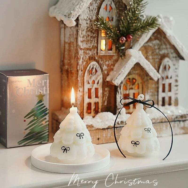 Beautiful Scented Tree Candles, Handmade Fragrances, Creative Ornaments, Aromatherapy, Christmas Gifts, Birthday Gift, Home Decoration W260304 W260305