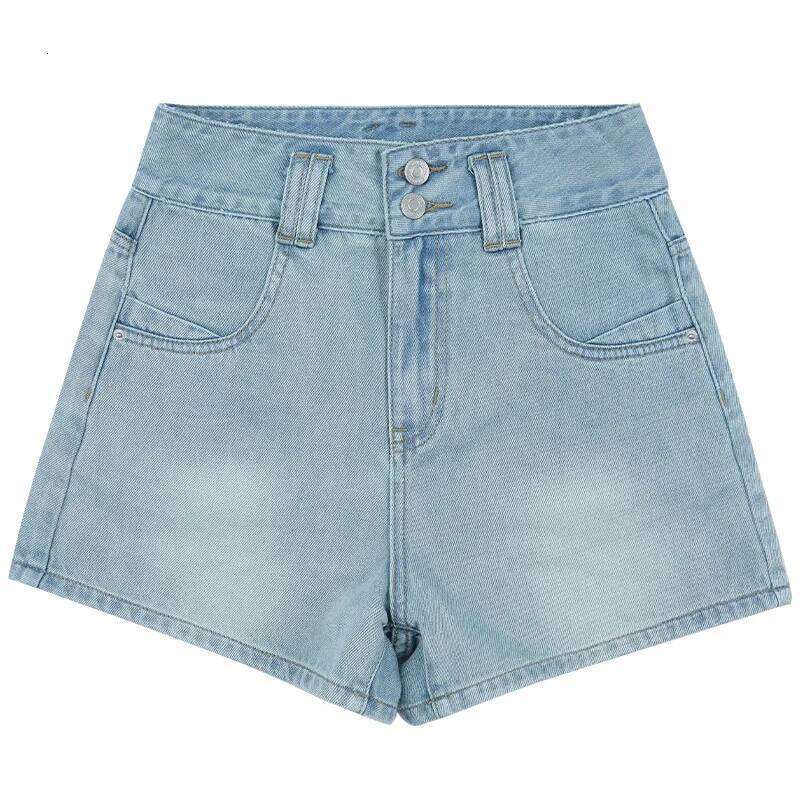 Summer New Solid-color Thin Loose Denim Shorts. Fashionable and Versatile Casual High-waisted Three-point Short Jeans for Ladies XJ260305