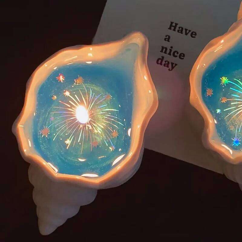Sea Aromatherapy Candle Valentine's Day Handmade Ornaments Shell Shape Wax Fragrance Gift Night Atmosphere Supplies W260304 W260305