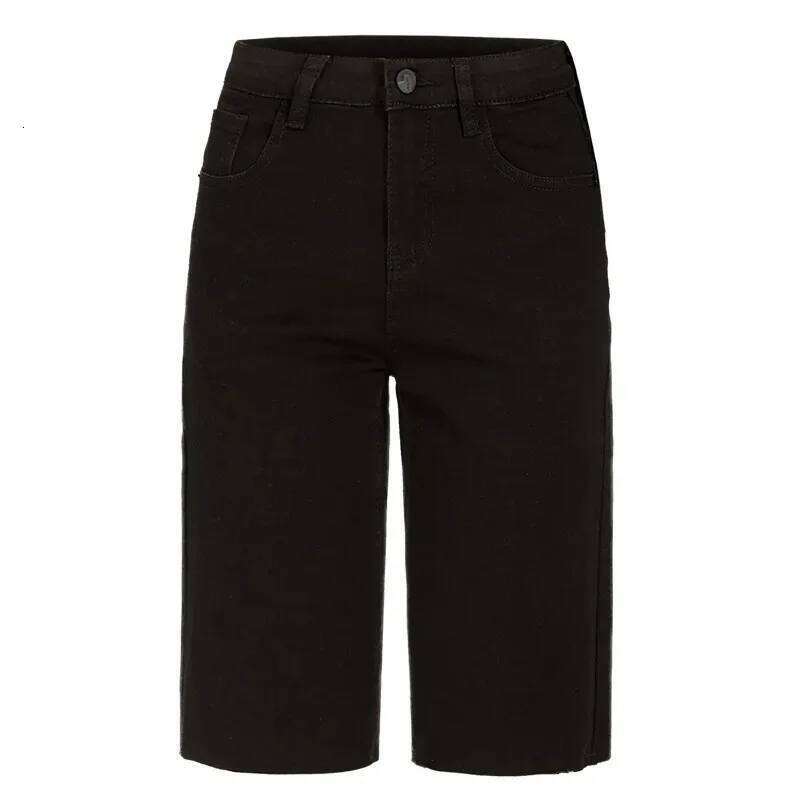 Summer Thin Washed Straight-leg Mid-length Jeans, High-waisted Denim Shorts That Are Casual, Fashionable and Versatile for Women XJ260305