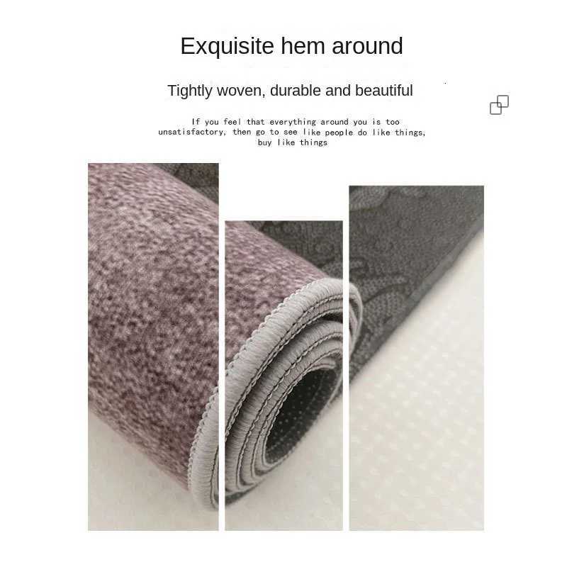 Crystal Velvet Luxury Patterned Rug Waterproof Anti-slip for Bathroom KitchenT260305