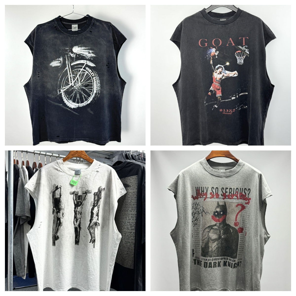 Mens T-Shirts American Retro High Street Loose Casual Water-Washed Wake Old Tee Vintage Men Women Short Sleeve Round Neck T-shirts