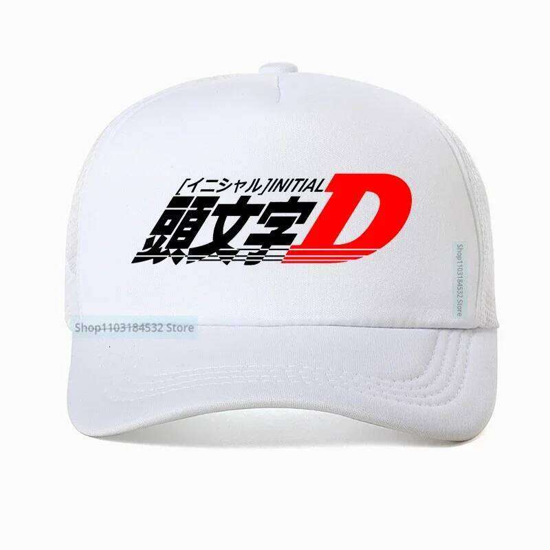 Anime Drift AE86 Initial D Baseball Cap Summer Casual Unisex R34 Skyline GTR JDM Manga Hip hop hat Adjustable Mesh Trucker hats Y260304