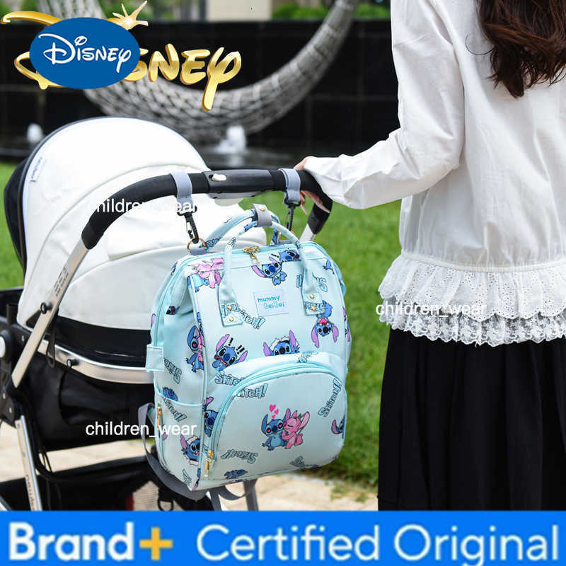 Disney Stitch New Diaper Bag Backpack Large Capacity Multifunctional Baby Diaper Bag Cartoon Fashionable Portable Baby Bag H260305