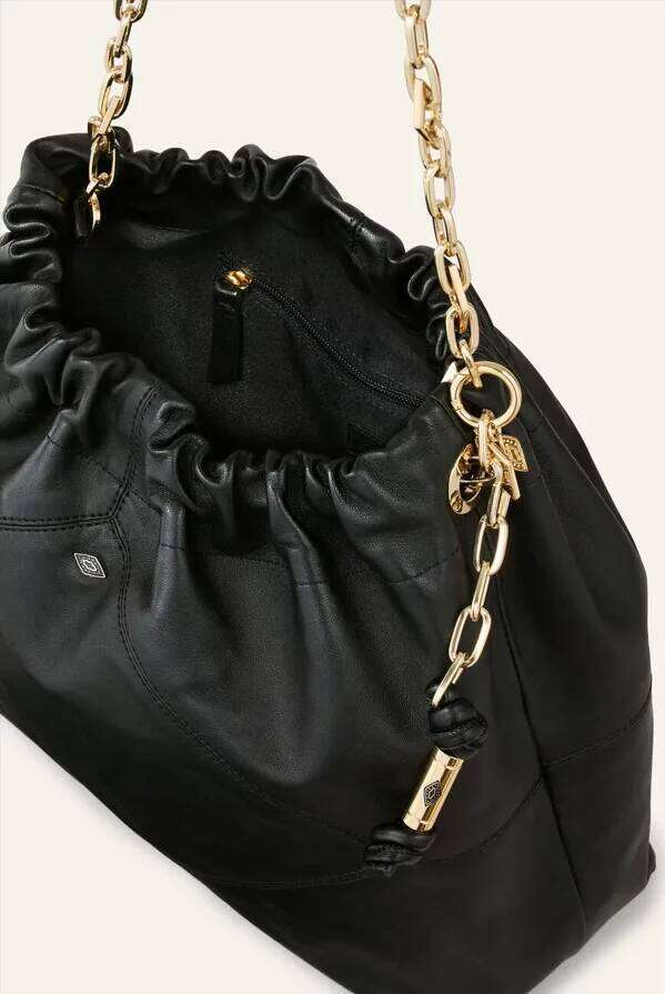 Ba Sh New Black Large Capacity Single Shoulder For Women Fashionable And Casual Bucket Bag XIU LAI SI