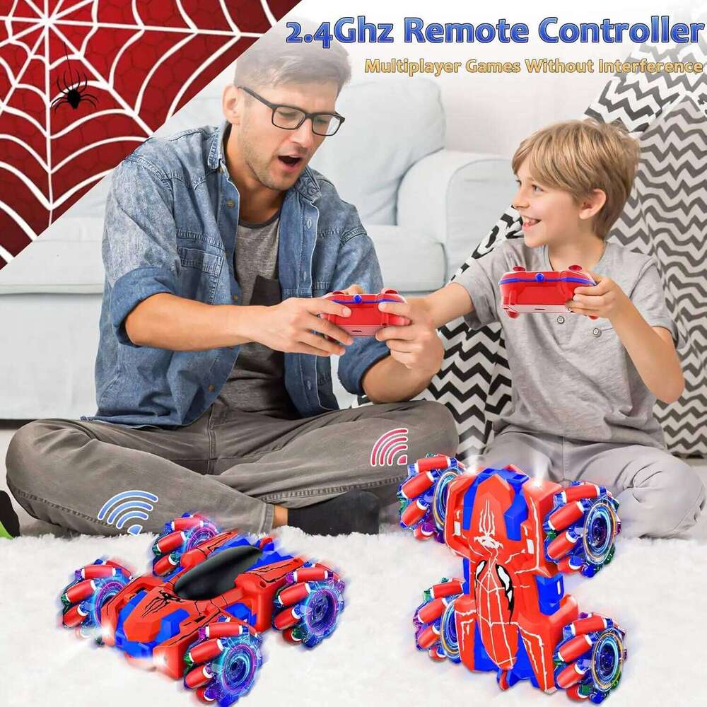 Wireless Remote Control Stunt Vehicle, 4WD Electric Car, Spider Inspired, Outdoor Racing Fun for Kids Z260304