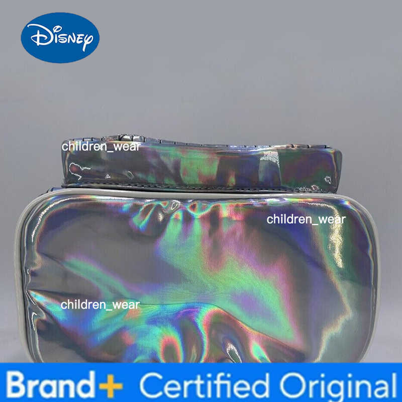 Disney PU Leather Stitch Women Double Shoulder Backpack Donald Goofy Mickey Lady Bags Sequin Schoolbag Handbag Mummy Bag Girls H260305