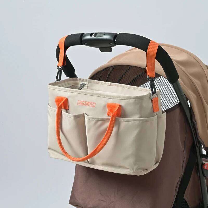 Baby stroller storage bag, large capacity multi compartment handbag, used for carrying diapers, toys, snack bottles Z260304