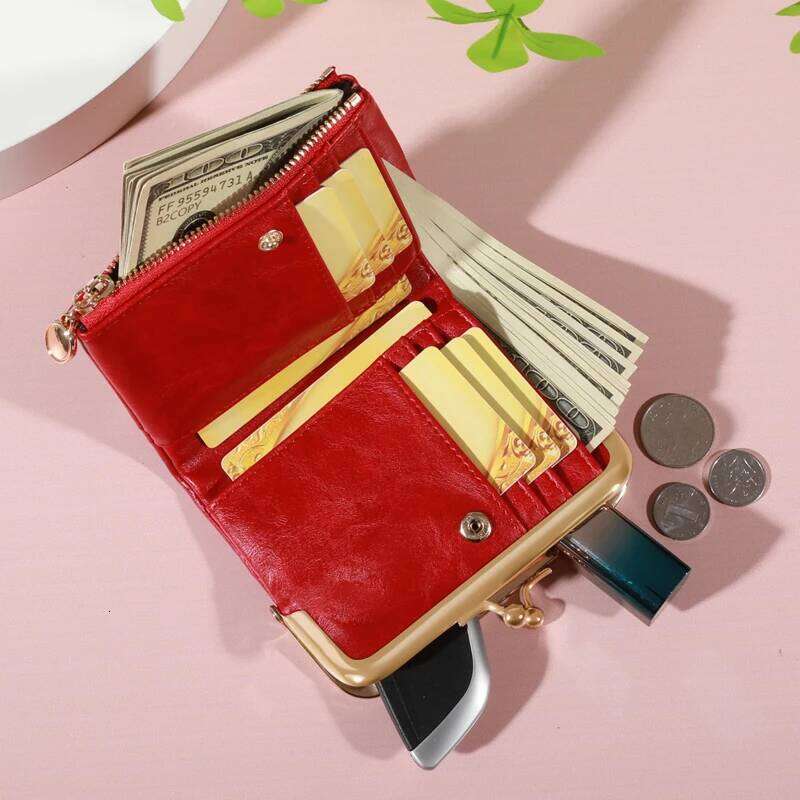 Retro Chic Womens Wallet - Anti-theft, Multi-card Slots, Zipper Buckle Closure, Compact & Stylish C260304