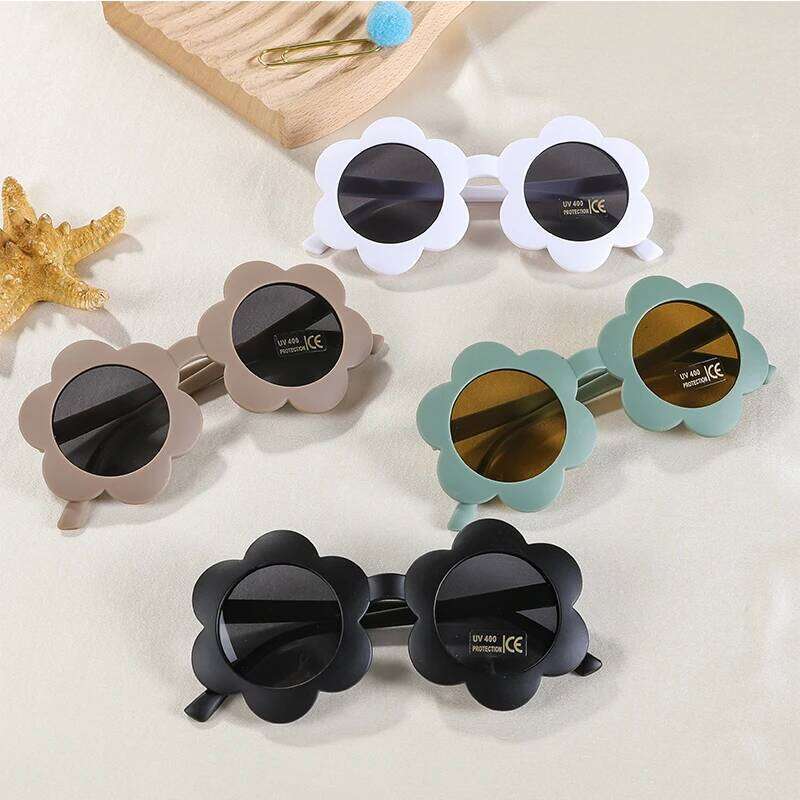 New Flower Kids Sunglasses UV400 for Boy Girls Toddler Lovely Baby Sun Glasses Round Cute Children Outdoor Eyewear Z260305