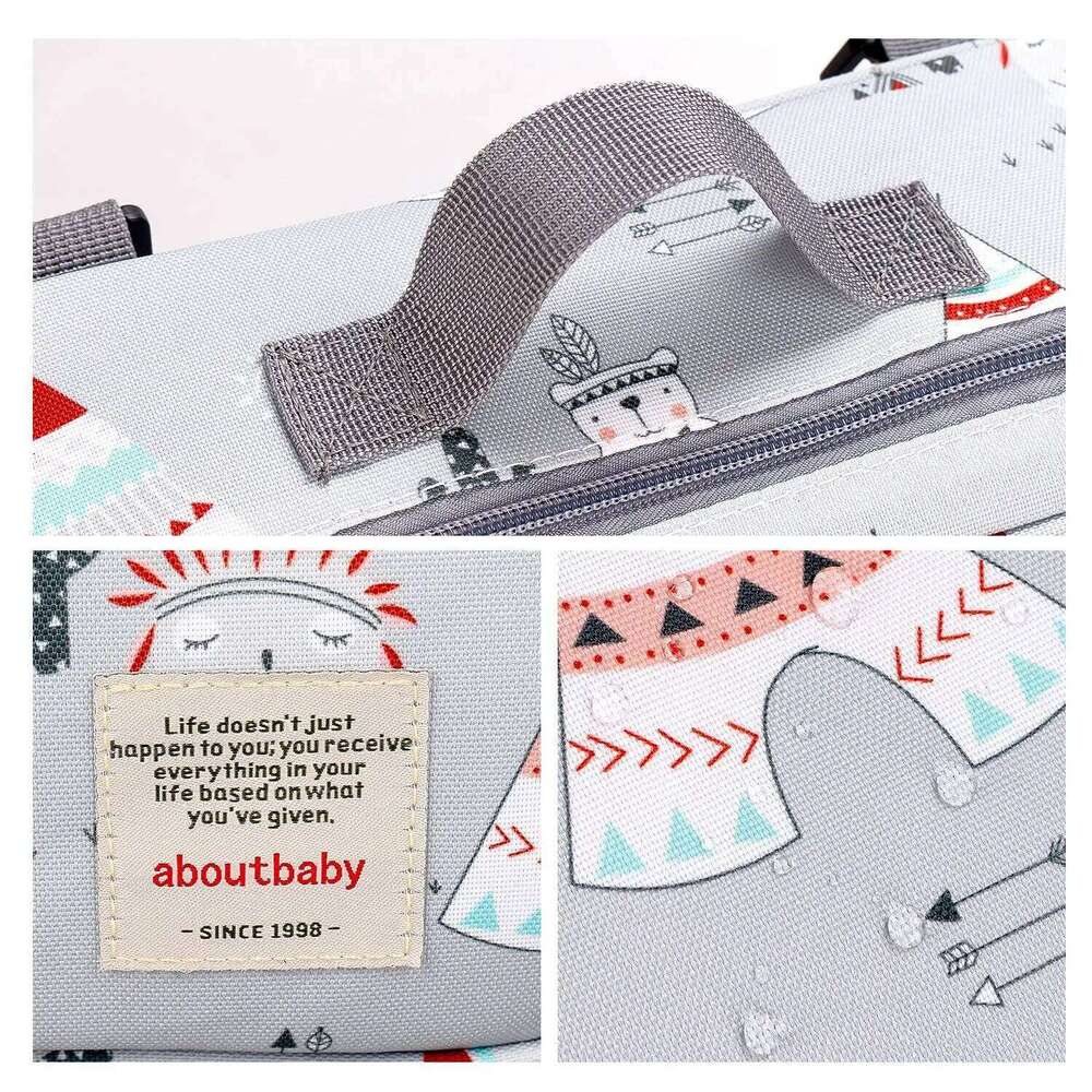 Waterproof Baby Mummy Bags Fashion Prints WetDry for Disposable Reusable Maternity Diaper Bag Double Handle Wetbags Z260304