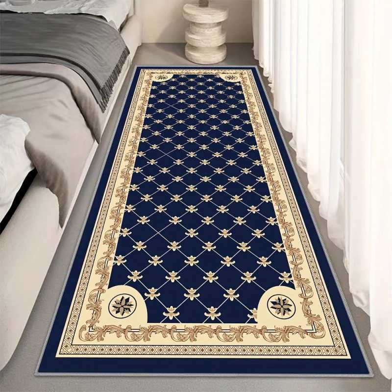 Luxury Stain-Resistant Non-Slip Bedside Rug - Premium Bedroom Corridor Floor Mat for Elegant Home DecorT260305