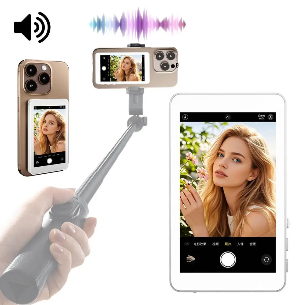 Magnetic Wireless Selfie Monitor Screen For IPhone Android 394 HD Expansion Display Rear Camera Vlog Live Video Recording 260302 - view 6