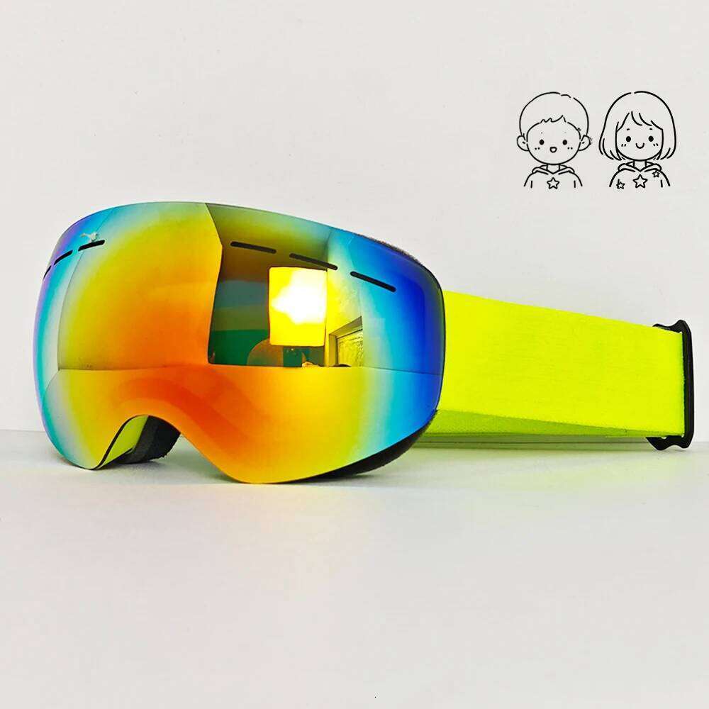 Winter Safety Kids Ski Goggles WindProof DustProof SandProof High-Definition Lens Breathable Outdoor Skiing Glasses S260304