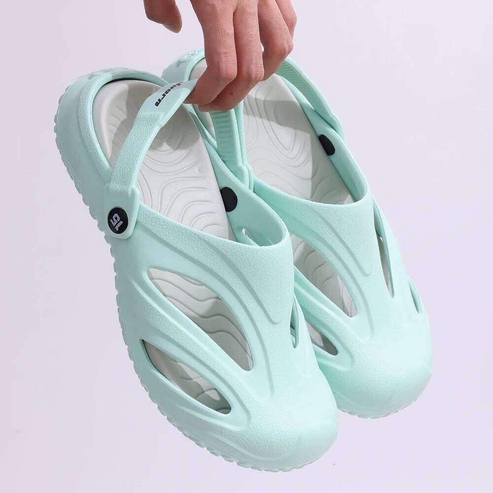 Kidmi Men Flat Summer Nonslip Beach Outdoor Waterproof Garden Shoes Indoor Soft Shower Slippers