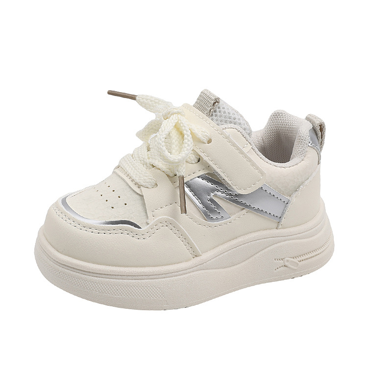 Free Shipping Children's Sneakers Kids Fashion Design White Non-slip Casual Shoes Boys Girls Hook Breathable Sneakers Toddler Outdoor Shoes Size 