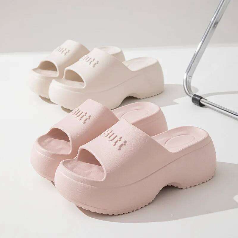 2025 New Women Platform Slippers Casual Wedges Shoes Thick Sole Soft EVA Female Home Beach Slides Summer High Heel Sandals