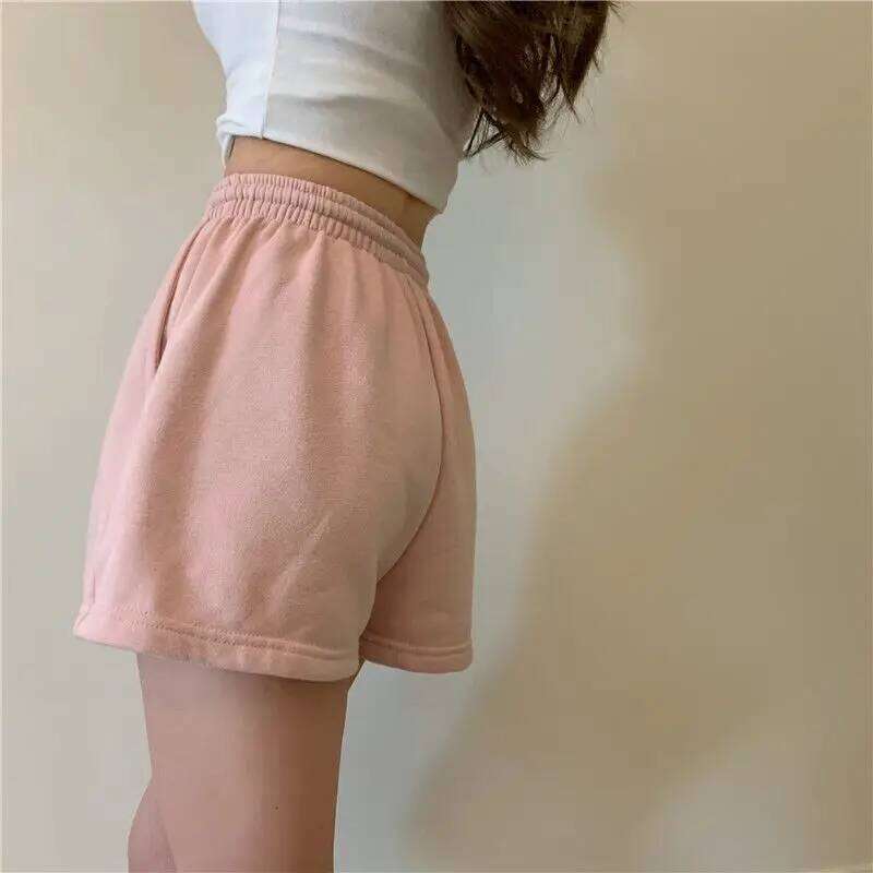 Women Shorts Solid Cozy Simple Casual Loose Hipsters Running Breathable All-match Streetwear Hot Teens Wide Leg Bottoms Summer XJ260305