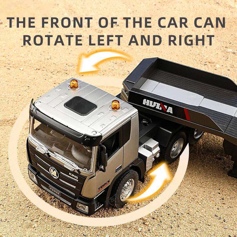 HUINA 1318 RC Platform 1/24 9CH Remote Trailer Truck 2.4G Radio Control Flatbed Tractor Toys for Kids Z260304