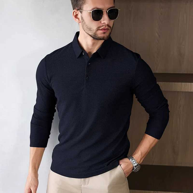 Mens Business Casual Long SLeeved Shirt Solid Color Fashionable Breathable Comfortable Versatile Top M260305