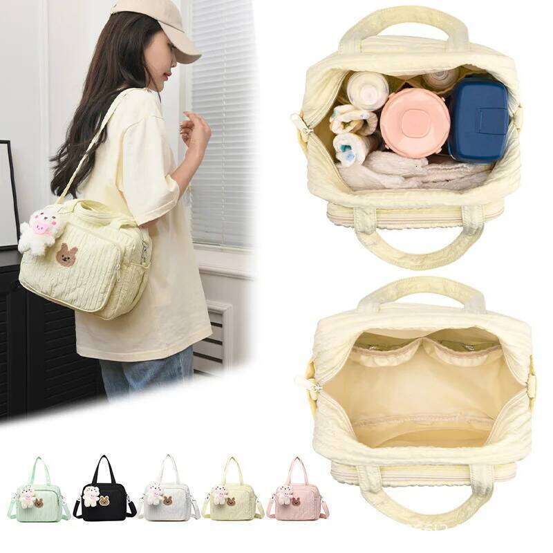 2024 Maternity Cute Bunny Multi-Functional Mommy Bags Lightweight Outing Travel Baby Stroller Diaper Bag Portable Handbag Z260304