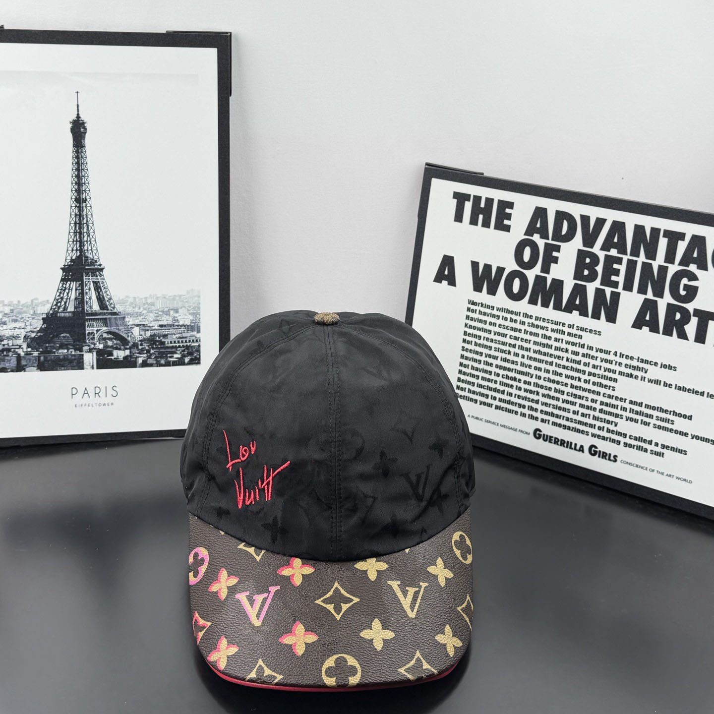 designer cap women embroidery letters Color label baseball hat Male and female duckbill caps Classic casual sun shading simple