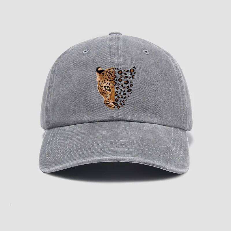 Fashionable baseball cap - Adjustable leopard print design, perfect for casual outings and sports activities Y260304