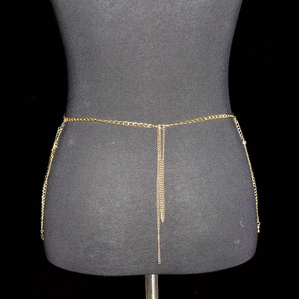 Festival Women's Metal Body Jewelry Sexy Fashion Belly Tzitzit Stars Waist Chain Birthday Party Daily Wear Accessories S260304