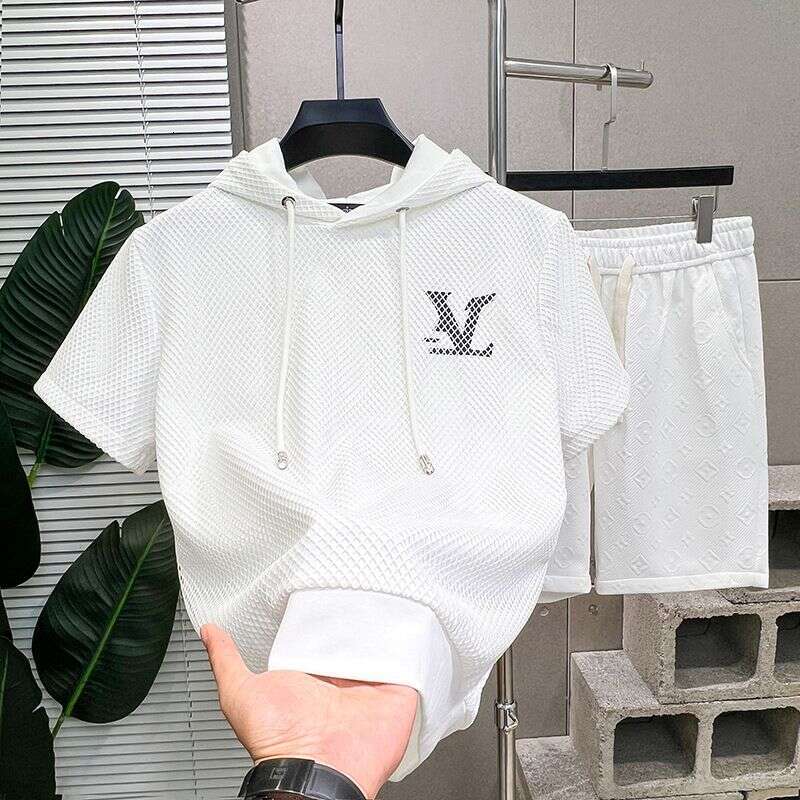 Loose-Fitting Light-Luxury Versatile Short-Sleeve Trendy High-End New Fashion 2025 Summer Hooded T-Shirt Casual Asia Size