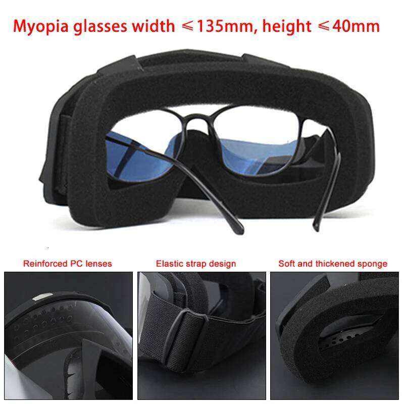 Skiing Windproof Cycling Motorcycle Anti-Fog Ski Goggles Snowmobile Eyewear Outdoor Sport Snow Snowboard Glasses S260304