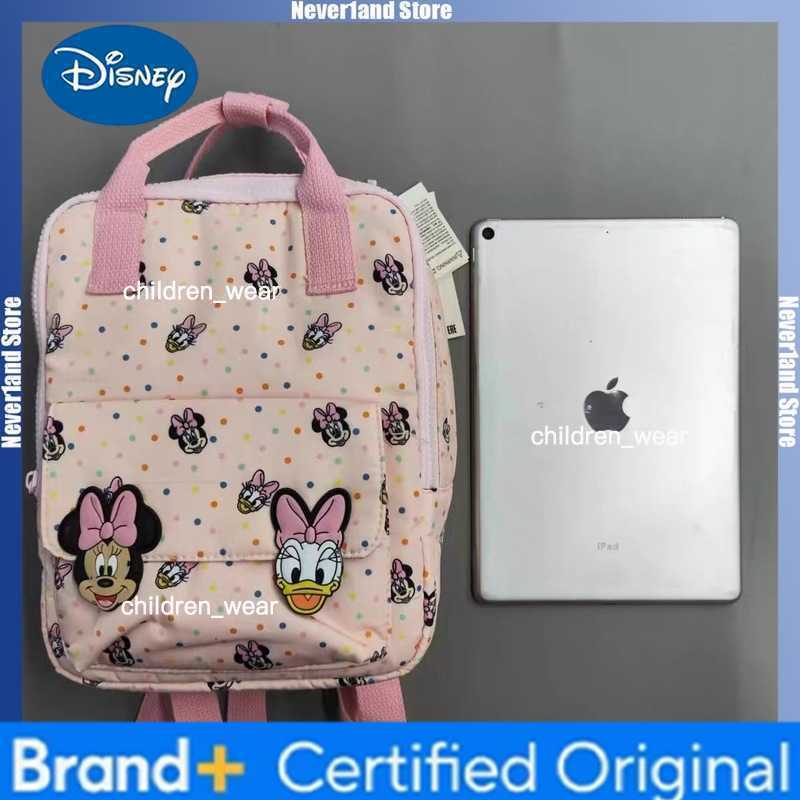 Disney Cartoon Minnie Backpack Cute Pink Shoulder Bag High-capacity School Bag Boy Girl Swagger Bag Birthday Present H260305