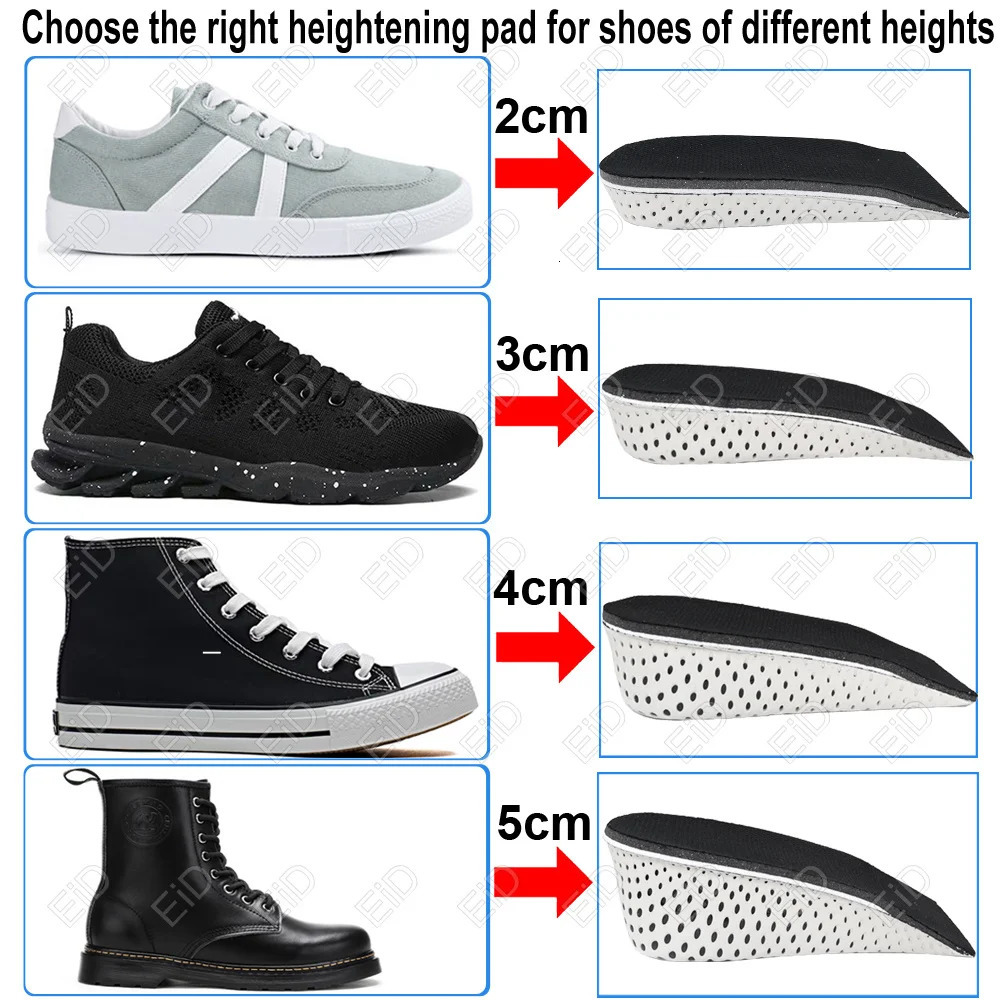 Height Increase Invisible Insoles For Feet 2/3/4/5cm Height Lift Adjustable Cut Shoes Heel Insert Taller Height Insole For Shoes 260303