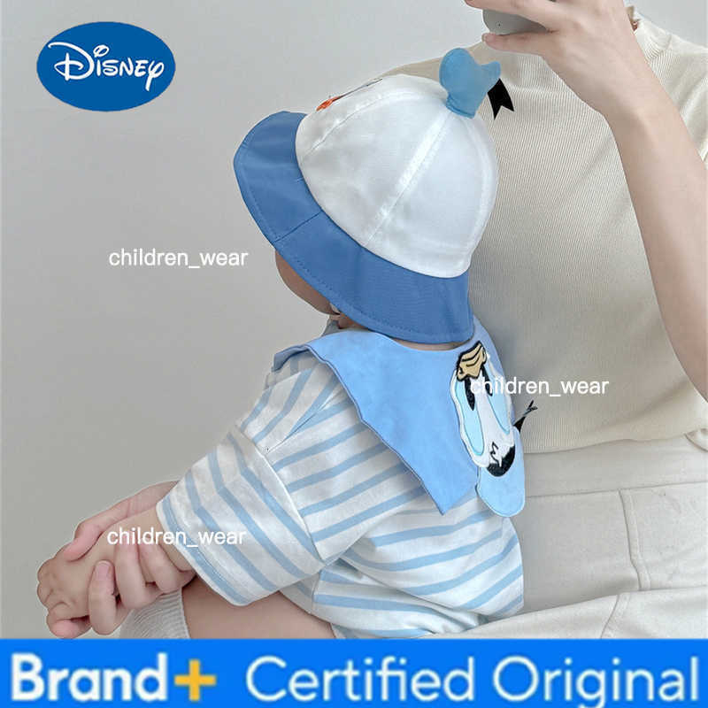Disney Summer Striped Navy Collar Cartoon Bodysuits Mickey Mouse Donald Daisy Duck Toddler Cotton Rompers Outfits for Girl Boy H260305