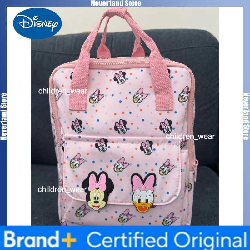 Disney Cartoon Minnie Backpack Cute Pink Shoulder Bag High-capacity School Bag Boy Girl Swagger Bag Birthday Present H260305